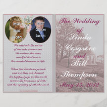 Programa clásico de las memorias del boda tarjeta publicitaria