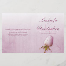 Programa color de rosa púrpura del boda de la lila flyer a todo color