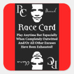 Programa de carreras de Barack Obama Calcomania Cuadradas Personalizadas