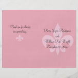 Programa de Fleur de Lise Wedding Tarjetas Informativas