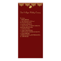 Programa de la ceremonia de boda de Ganesh Tarjeta Publicitaria Personalizada