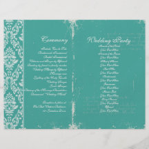Programa de la ceremonia de boda del vintage tarjetas publicitarias
