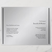 Programa de plata del boda de la elegancia tarjetones