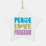 Programa del amor de la paz ornamentos para reyes magos
