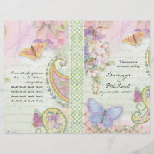 Programa del boda - alas de la colección del amor tarjetón