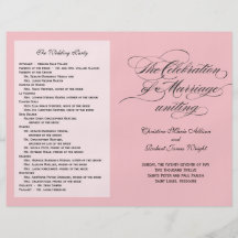 Programa del boda de Custom_Blush Flyer Personalizado