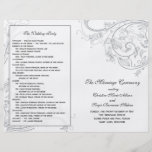 Programa del boda de Custom_Pewter Tarjetas Informativas