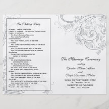 Programa del boda de Custom_Pewter Tarjetas Informativas