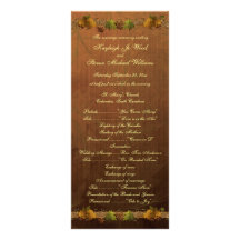 Programa del boda de la canción del otoño lonas