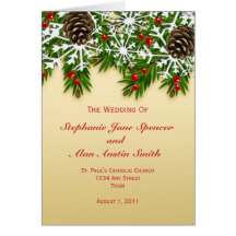 Programa del boda de la escena del invierno felicitacion 