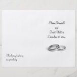 Programa del boda de la eternidad folletos