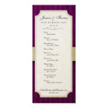 Programa del boda de la marfil y de la berenjena d invitacion personal 