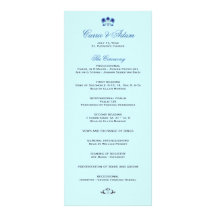 Programa del boda de la orquídea azul tarjetas publicitarias