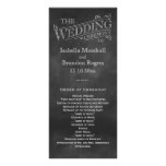 Programa del boda de la pizarra tarjetas publicitarias