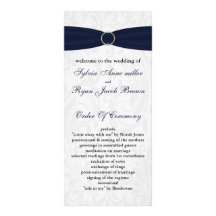 programa del boda de los "azules marinos" del dama tarjeta publicitaria personalizada