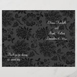 Programa del boda de París del damasco folletos