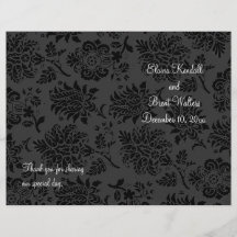 Programa del boda de París del damasco Flyer A Todo Color