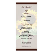 Programa del boda del amor del girasol tarjetas publicitarias a todo color