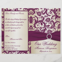 Programa del boda del ciruelo y del damasco de Cha Tarjetones