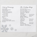 Programa del boda del copo de nieve del invierno folletos