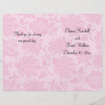 Programa del boda del damasco del Victorian Flyer Personalizado