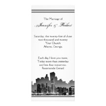 Programa del boda del destino de Chicago Tarjeta Publicitaria Personalizada