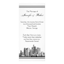 Programa del boda del destino de Houston Tarjetas Publicitarias A Todo Color