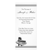 Programa del boda del destino de Las Vegas Tarjeta Publicitaria Personalizada