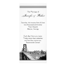 Programa del boda del destino de San Francisco Lona Personalizada
