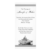 Programa del boda del destino del Washington DC Tarjeta Publicitaria