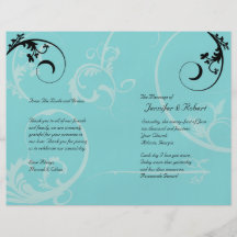 Programa del boda del Flourish del remolino del ne Tarjeton