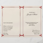 Programa del boda del muérdago del blanco puro y d tarjeta publicitaria
