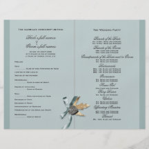 Programa del boda del país del gris azul tarjetones