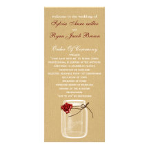 programa del boda del tarro de albañil de la arpil tarjeta publicitaria personalizada