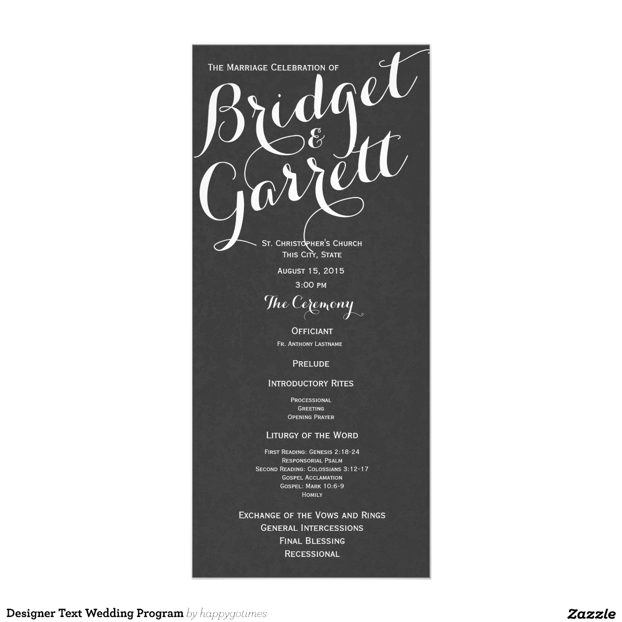 Texto programa de la boda Texto programa de la boda