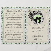 Programa del boda (diseño plegable) tarjetas publicitarias