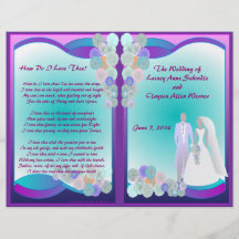 Programa del boda (diseño plegable) flyer personalizado