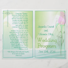 Programa del boda (diseño plegable) tarjeton
