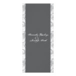 Programa del boda - floral elegante gris blanco diseños de tarjetas publicitarias