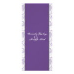 Programa del boda - floral elegante púrpura blanco tarjetas publicitarias personalizadas