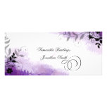 Programa del boda - floral frondoso púrpura bonito lonas personalizadas