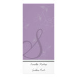 Programa del boda - floral púrpura de la lavanda d lonas personalizadas