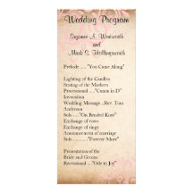 Programa del boda - rosa lonas publicitarias