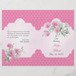 Programa elegante de la ceremonia de boda del dama flyer personalizado
