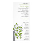 Programa elegante del boda del árbol del verde de  comunicado