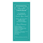 Programa elegante del boda del remolino de la turq invitaciones personales 