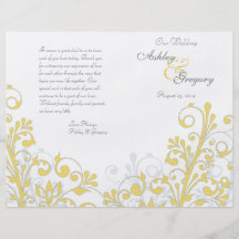 Programa floral abstracto amarillo y blanco del bo flyer personalizado