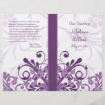 Programa floral abstracto púrpura y blanco del bod flyer personalizado
