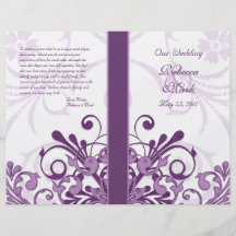 Programa floral abstracto púrpura y blanco del bod flyer personalizado