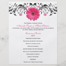 Programa floral blanco del boda del negro rosado d tarjetas publicitarias